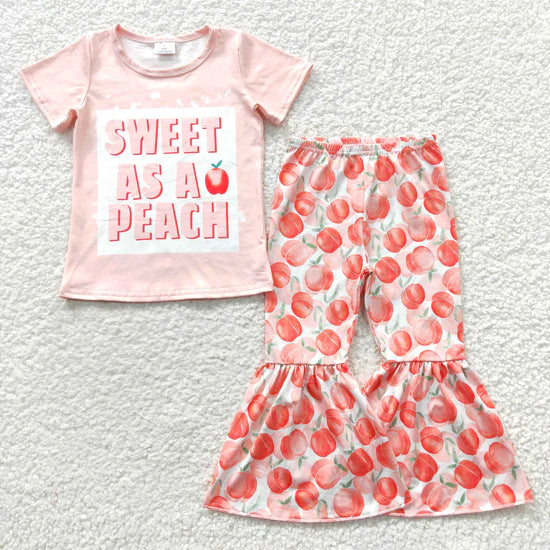 GSPO0569 SWEET peach pink short-sleeved