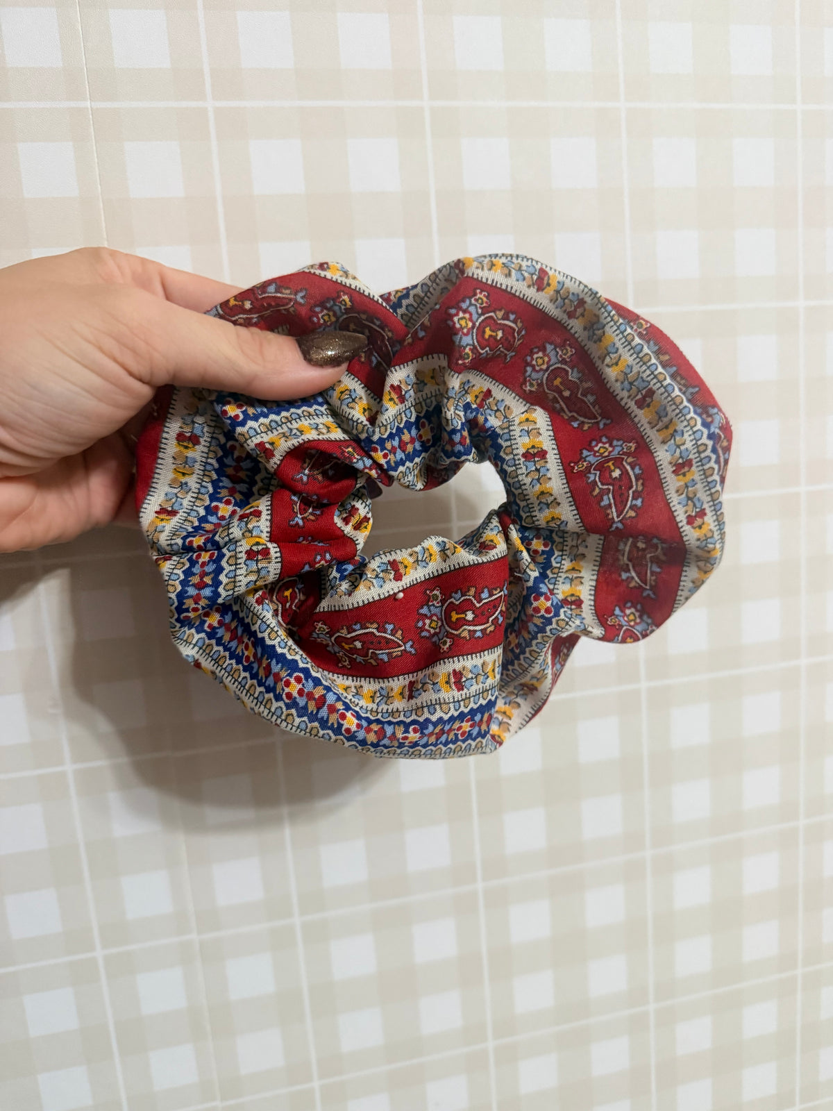 Vintage Fabric Scrunchies
