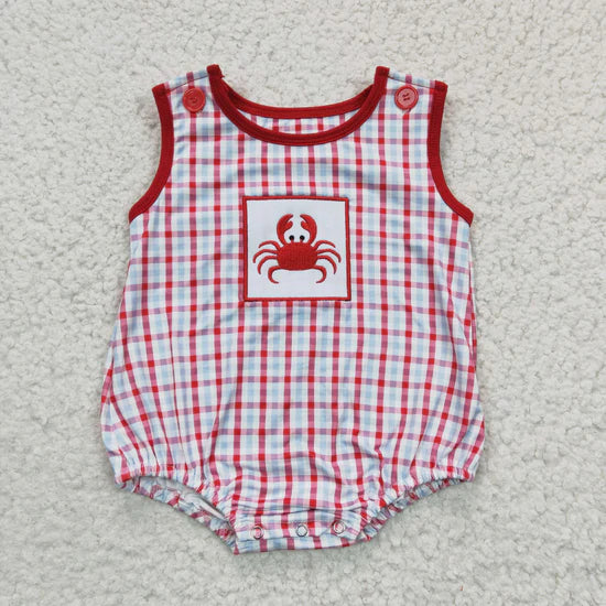 SR0157 Boys Embroidered Crab Red