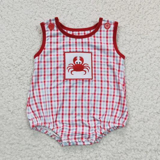 SR0157 Boys Embroidered Crab Red