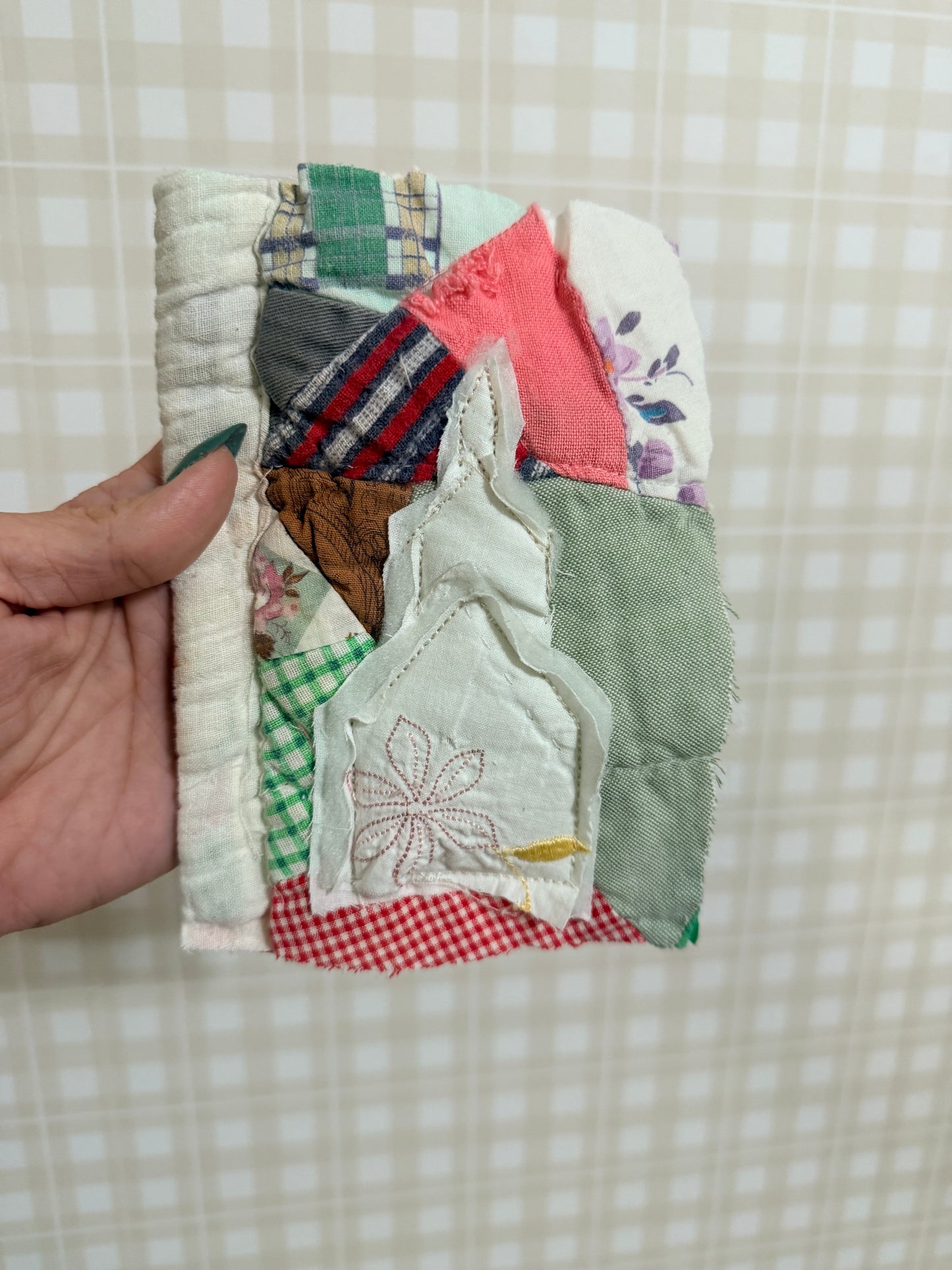 4x6 Unframed Vintage Quilt Church