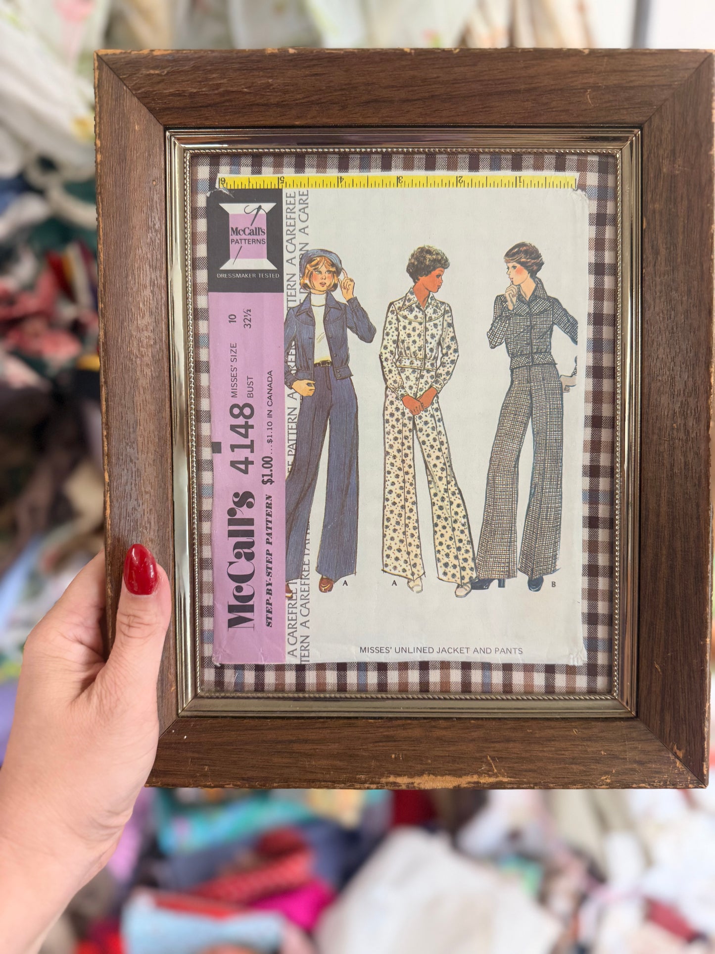 VINTAGE SEWING PATTERN FRAMED 4148