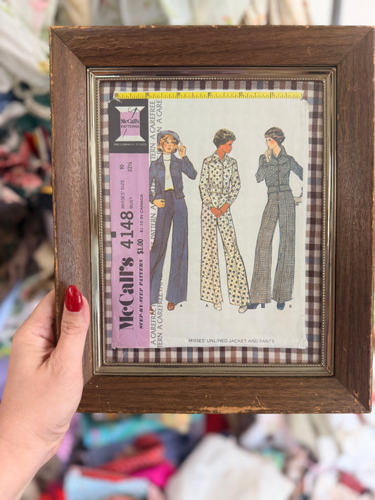 VINTAGE SEWING PATTERN FRAMED 4148