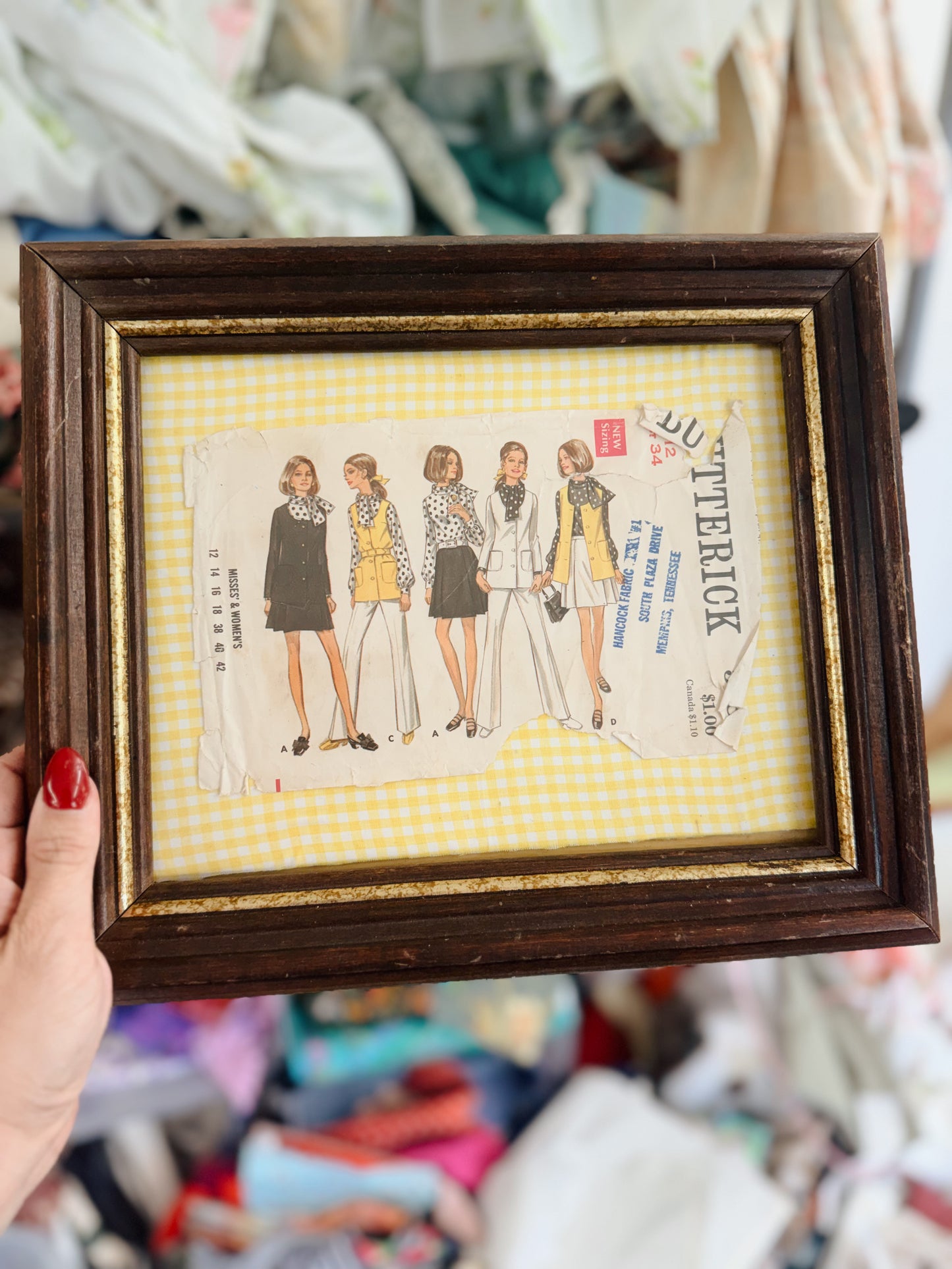 VINTAGE SEWING PATTERN FRAMED
