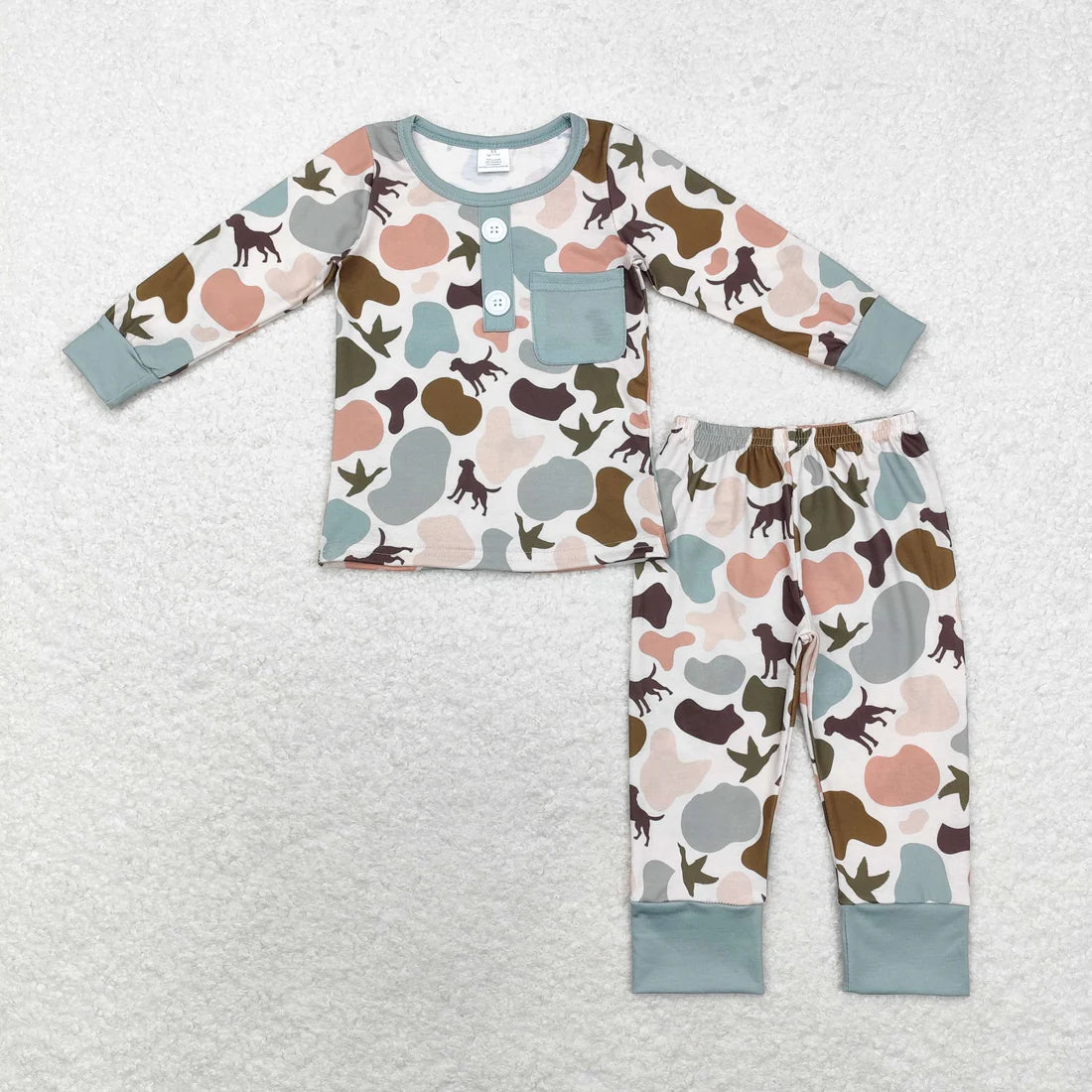 Bamboo  BLP0669 Puppy Duck camouflage pajamas