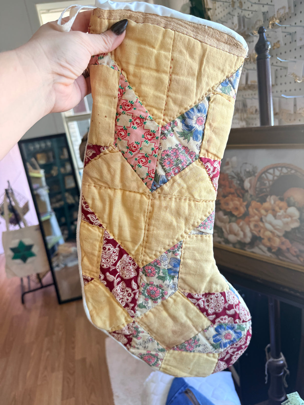 Vintage Quilt Stocking