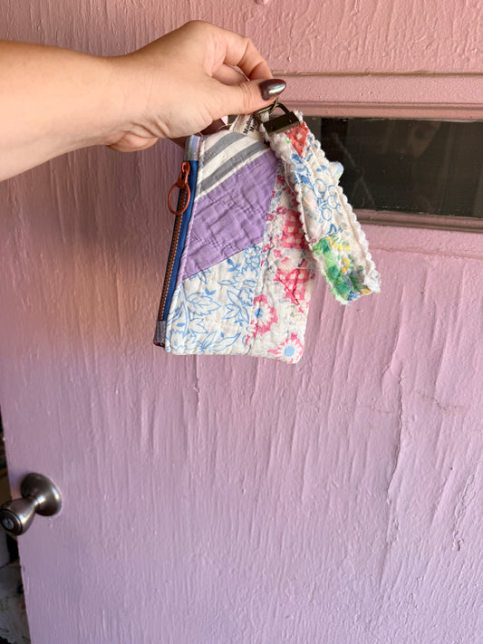 Vintage Quilt Wristlet and Bag