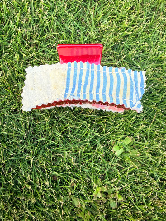 Vintage Quilt Claw Clip 3.5in 49