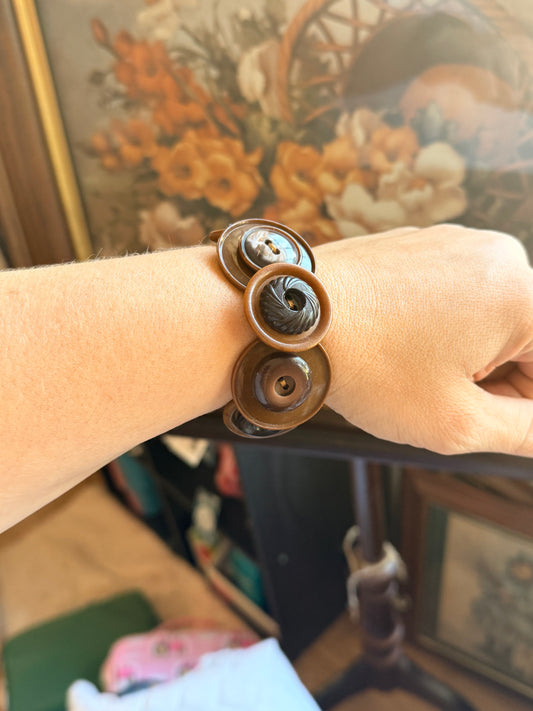 Vintage Button Bracelet- Cedar Chest