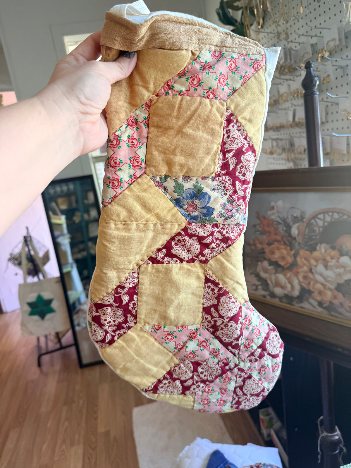Vintage Quilt Stocking