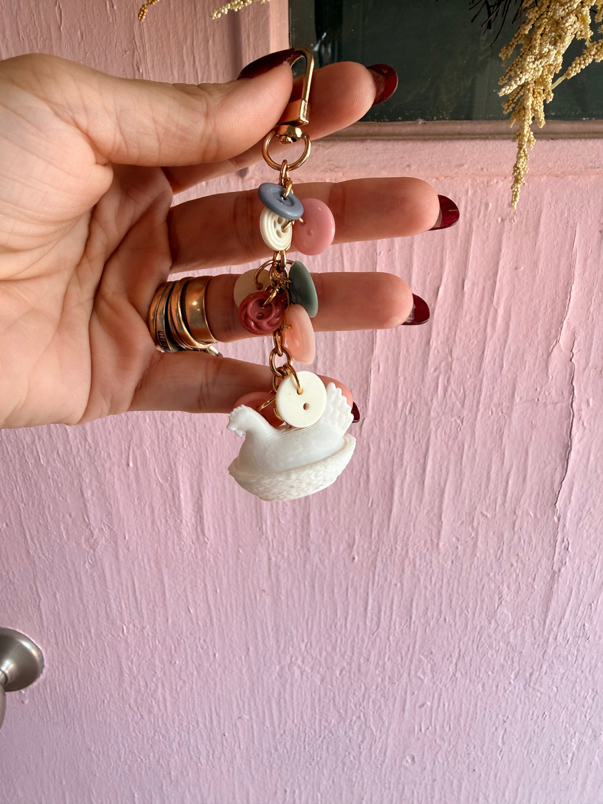 HON+Vintage Button Bag Charm