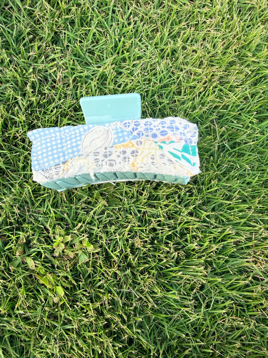 Vintage Quilt Claw Clip 3.5in 58