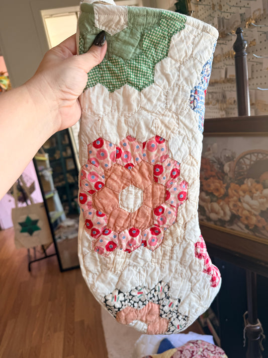 Vintage Quilt Stocking 133