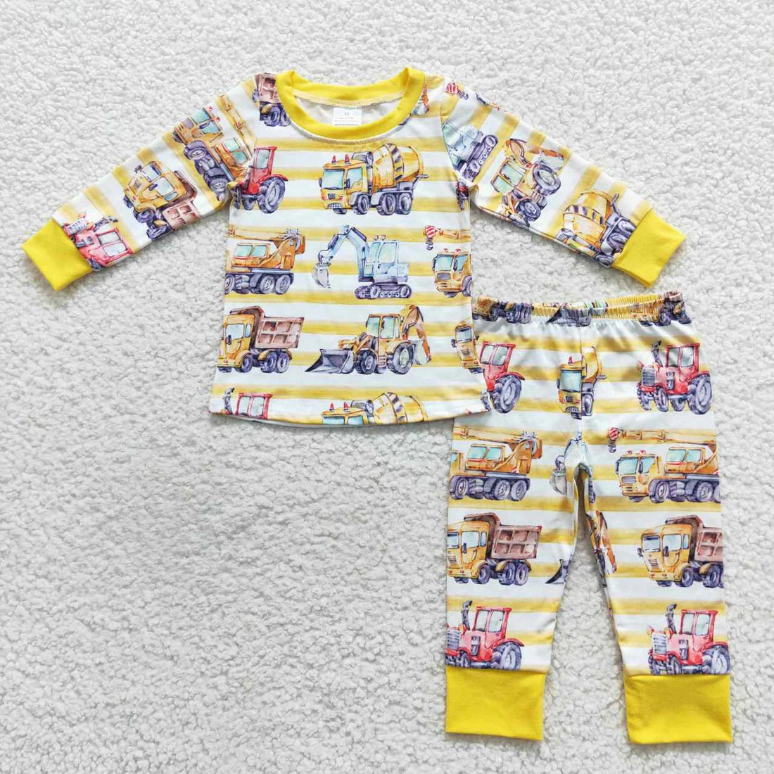 BLP0283 Truck tractor yellow and white striped
