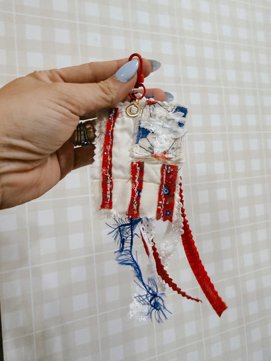 Americana Vintage Quilt Bag Charm 20