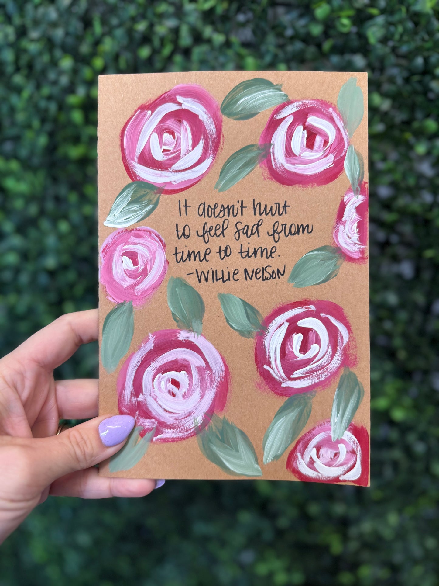 Handpainted Journal- 5190