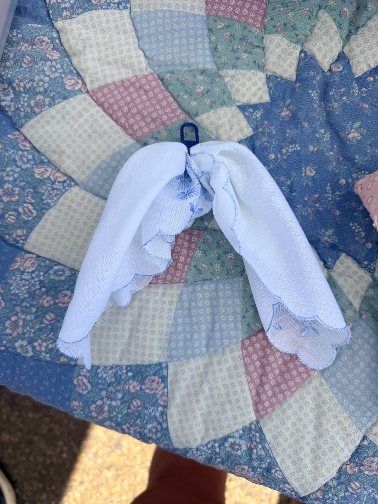 Vintage Hankie Bag Charm 6