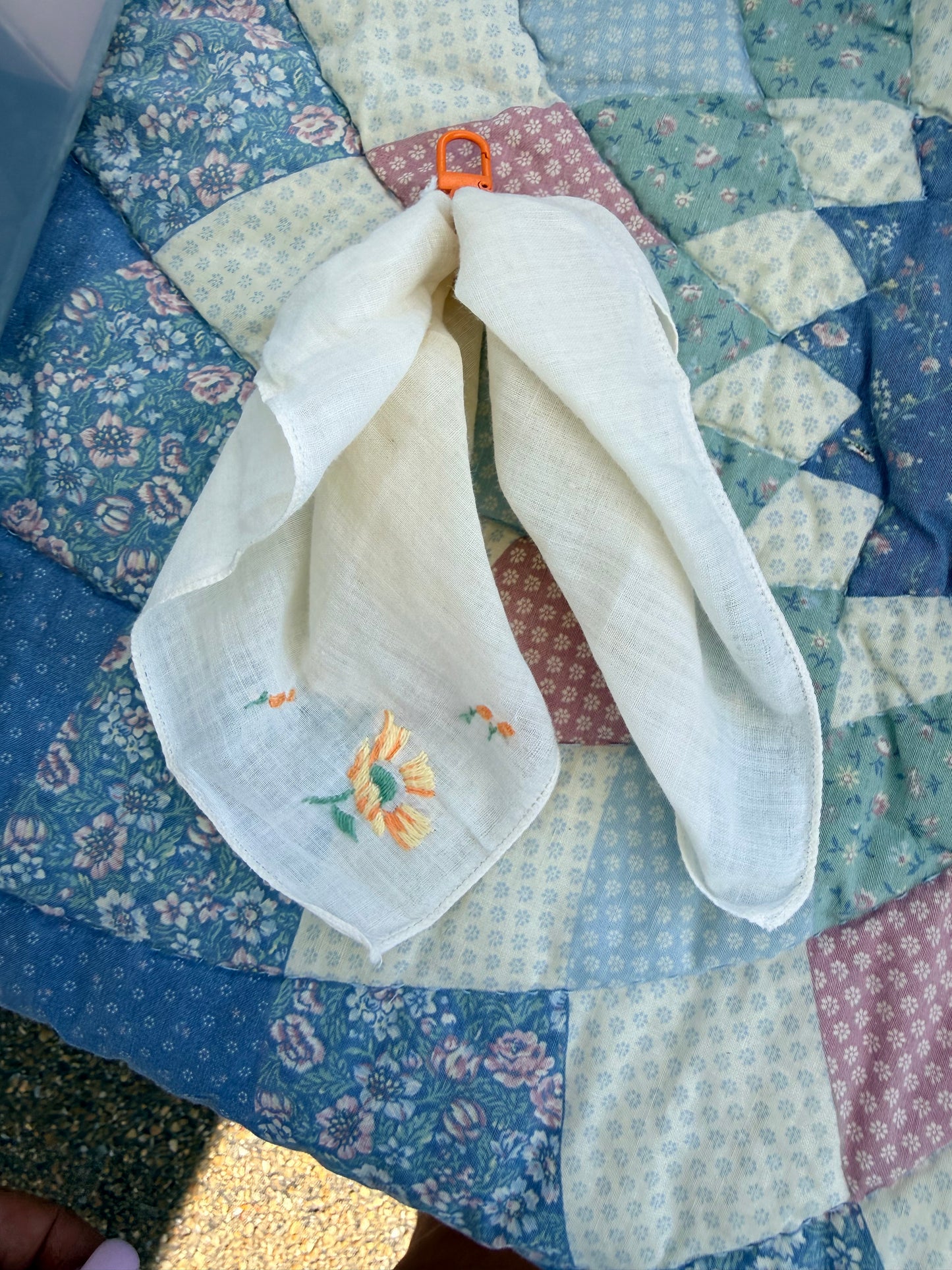 Vintage Hankie Bag Charm 5