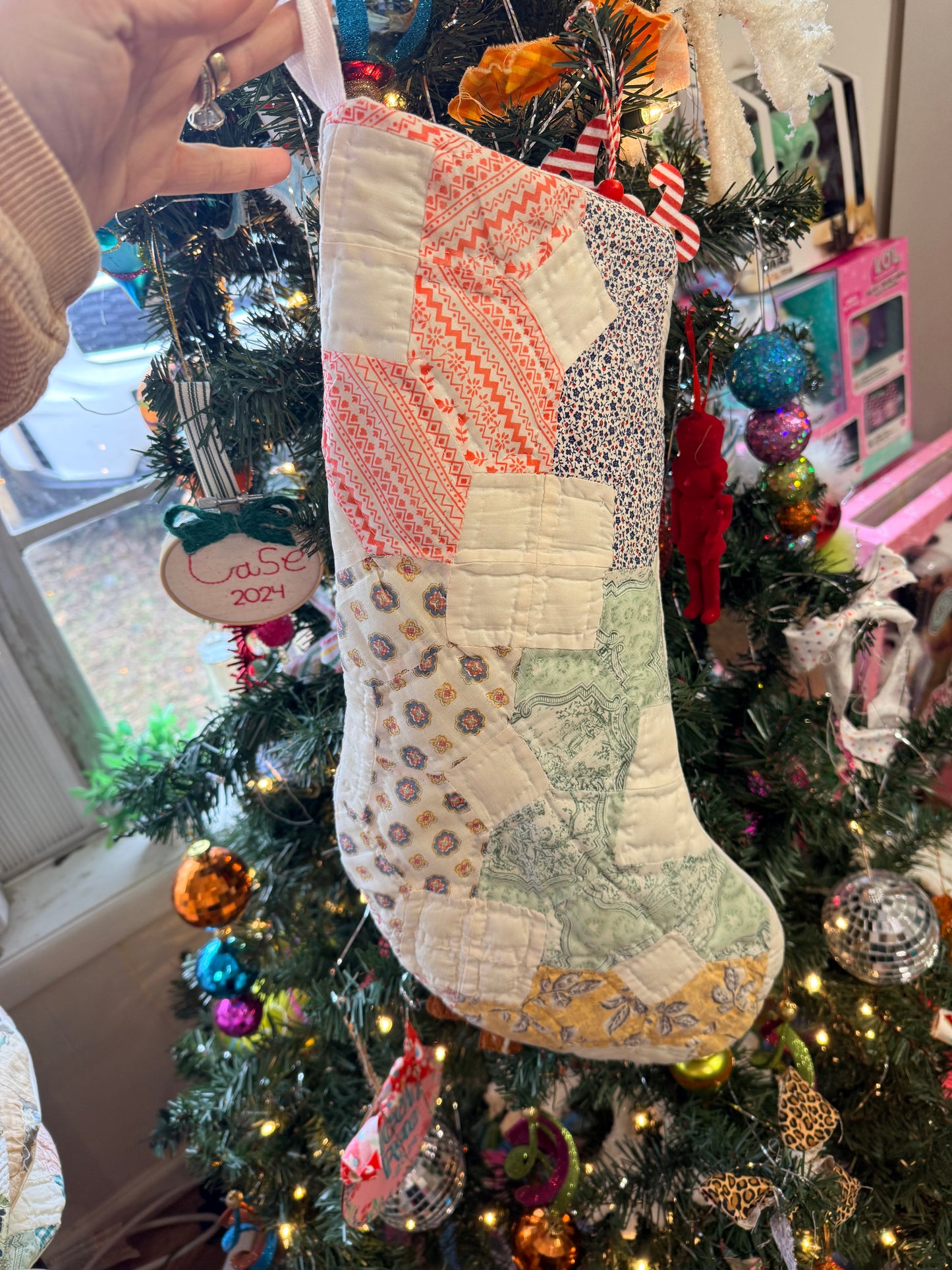 Vintage Quilt Stocking 26