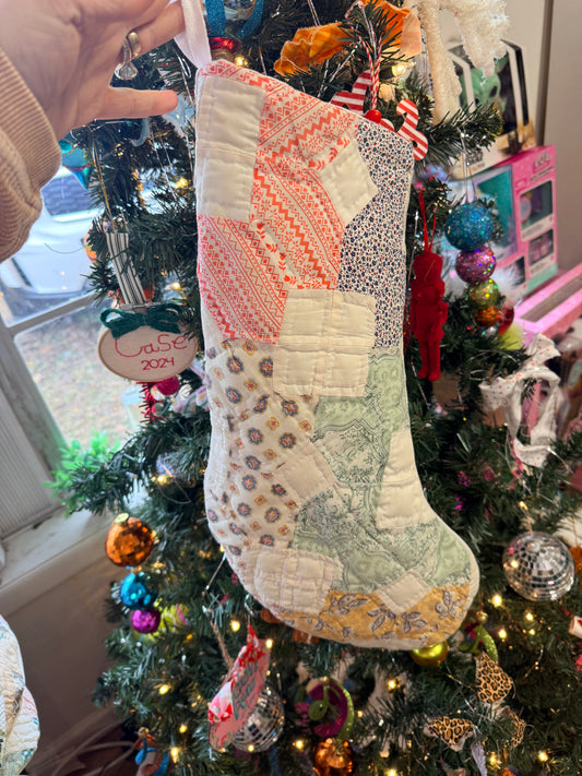 Vintage Quilt Stocking 26