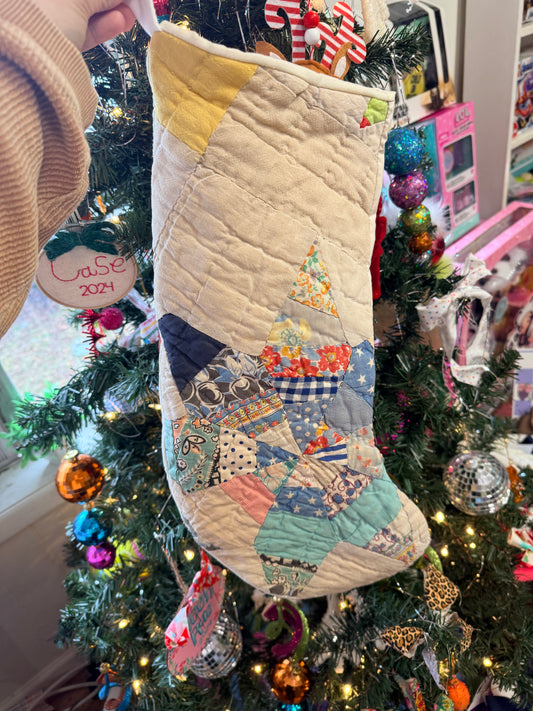 Vintage Quilt Stocking 29