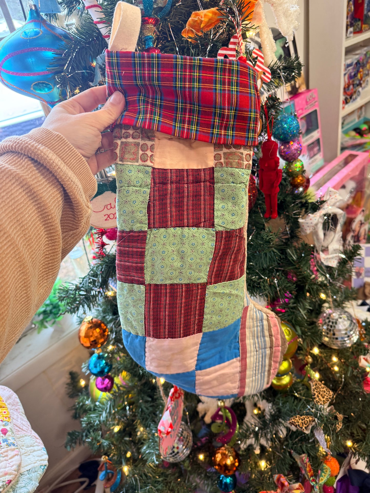 Vintage Quilt Stocking 30
