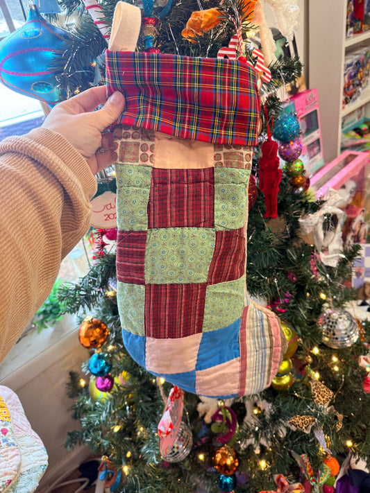 Vintage Quilt Stocking 30