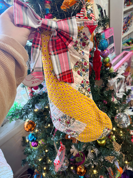 Vintage Quilt Stocking 31