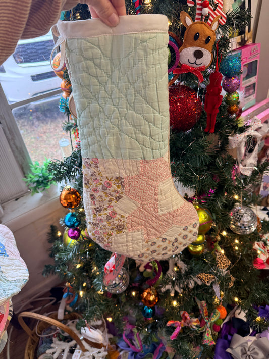 Vintage Quilt Stocking 32