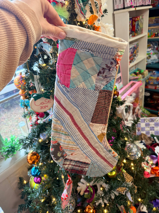 Vintage Quilt Stocking 34