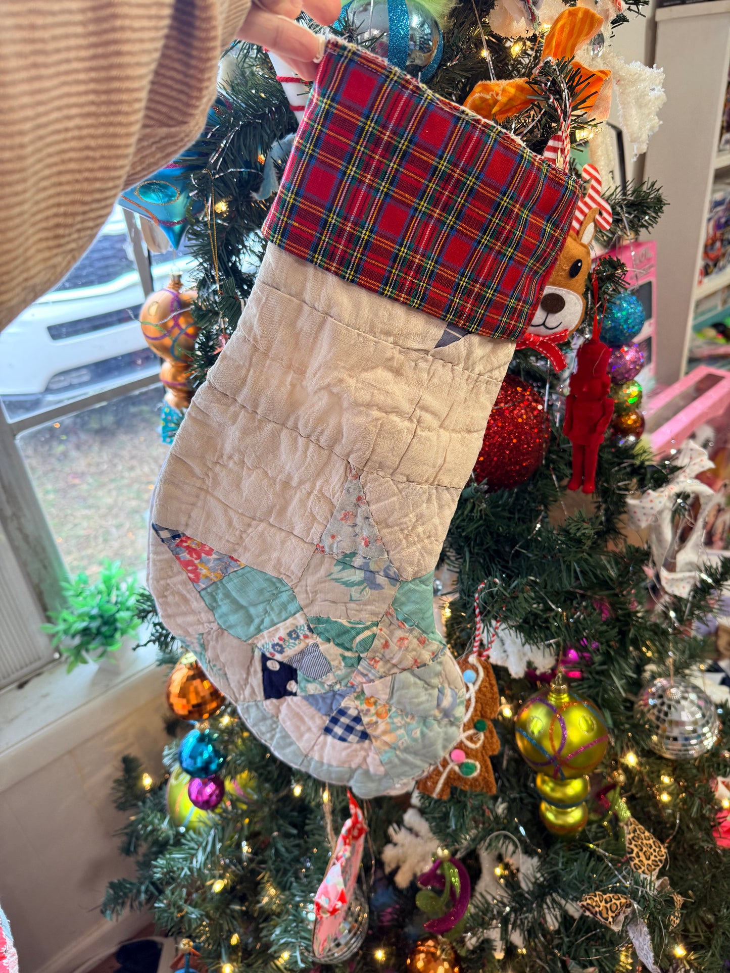 Vintage Quilt Stocking 36