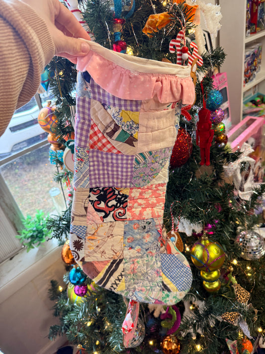 Vintage Quilt Stocking 52