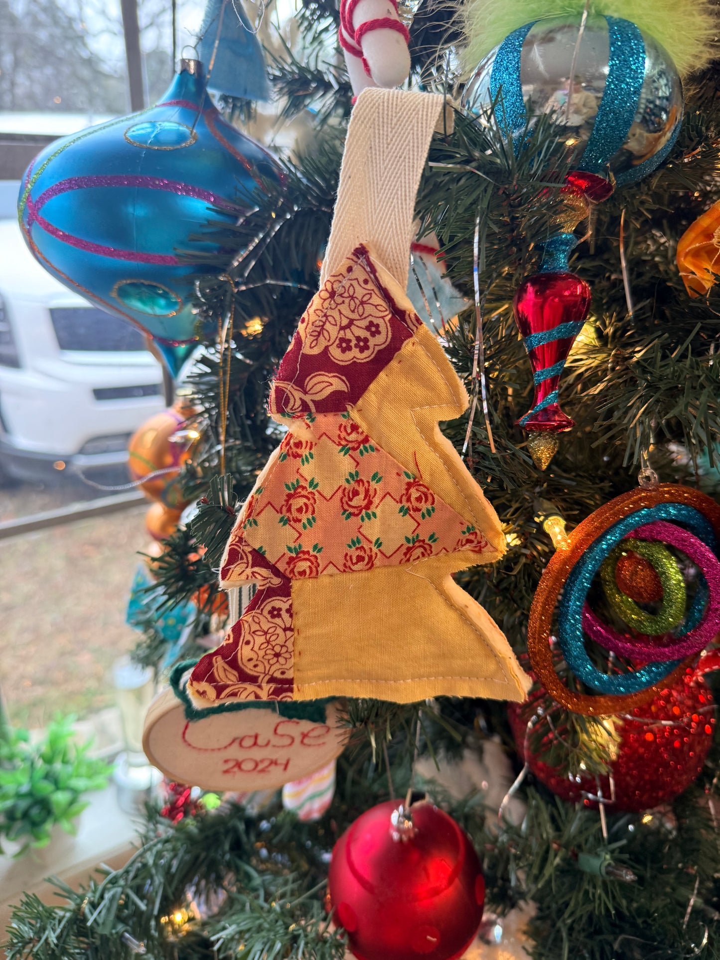 Vintage Quilt Tree Ornament
