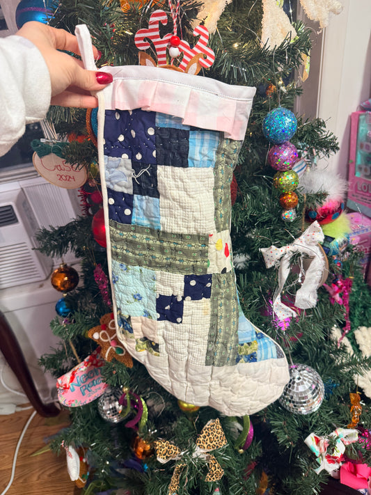 Vintage Quilt Stocking 62