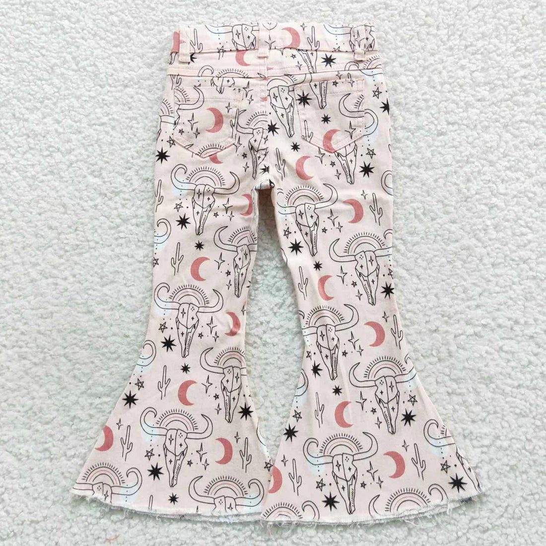 P0226 Cactus Moon Stars Denim Pants