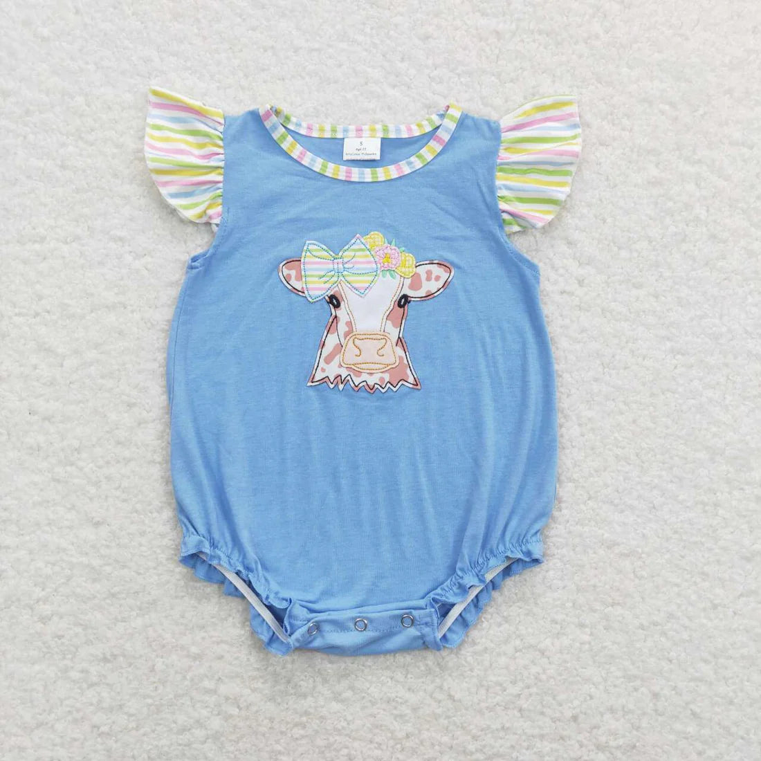 SR0825 Embroidered Bow Cow