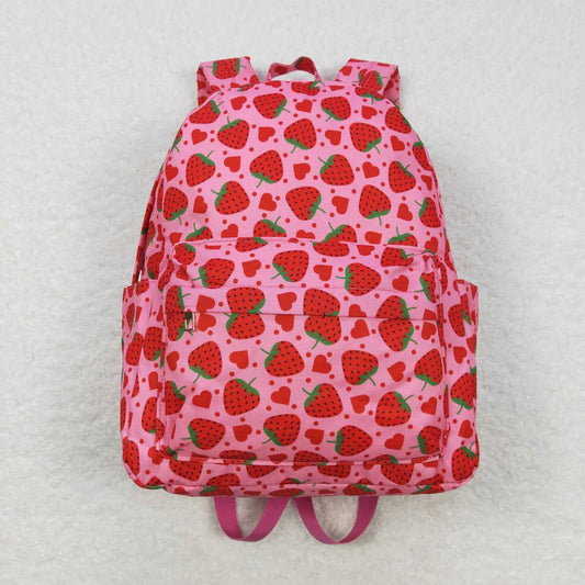 BA0152 Strawberry Heart Pink Backpack