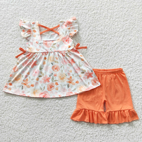 GSSO0235 Girls Embroidered mamas girl orange