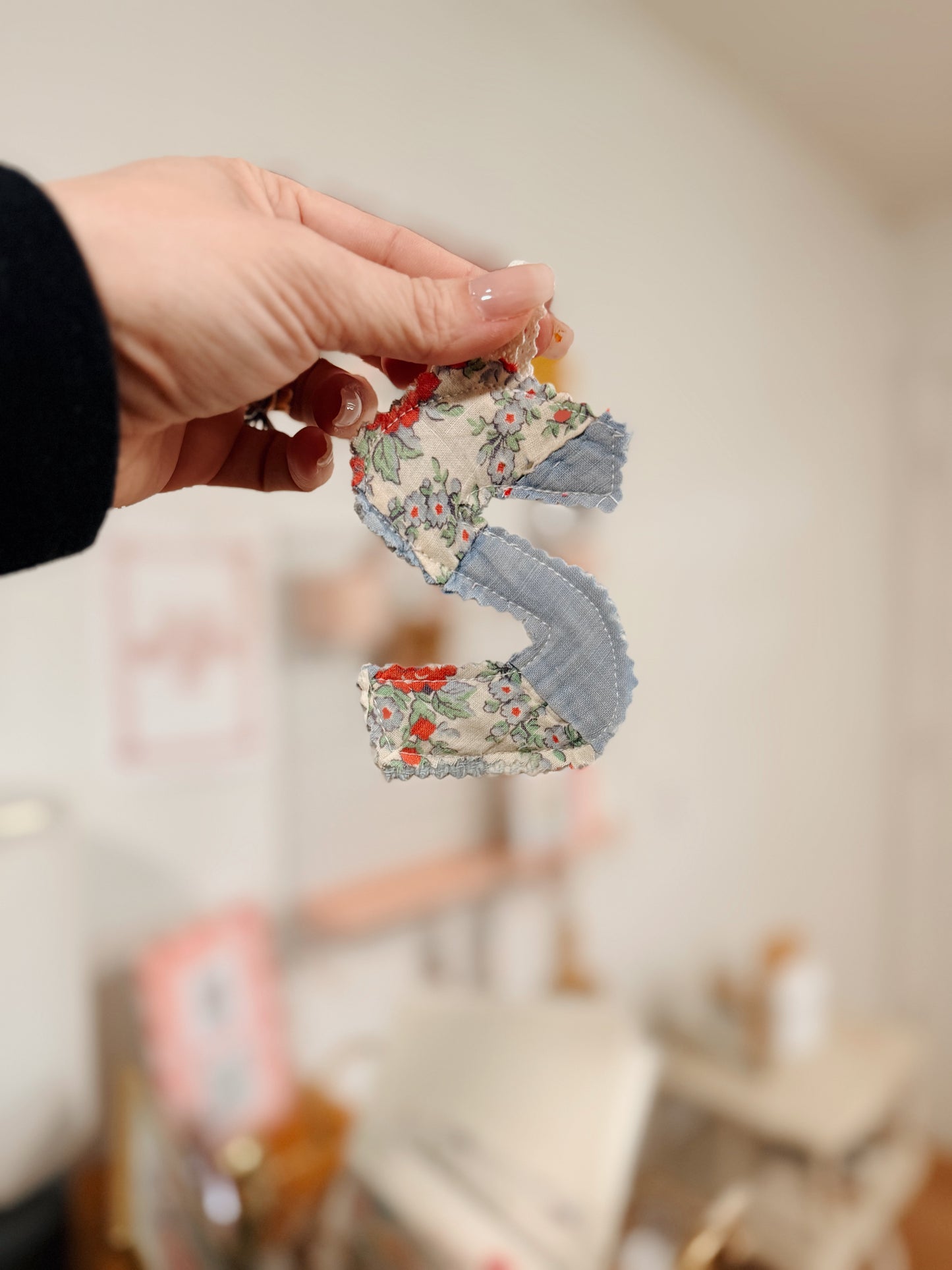 Vintage Quilt Initial Keychains-- More Options in Product Listing