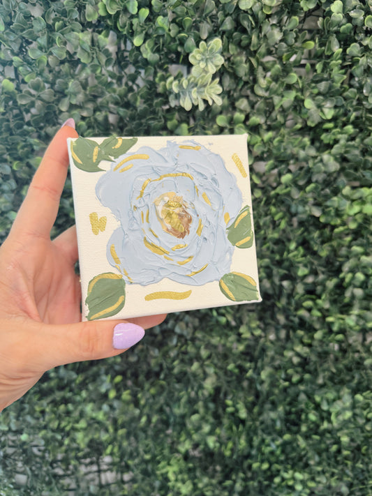 Blue Loose Floral- 4x4