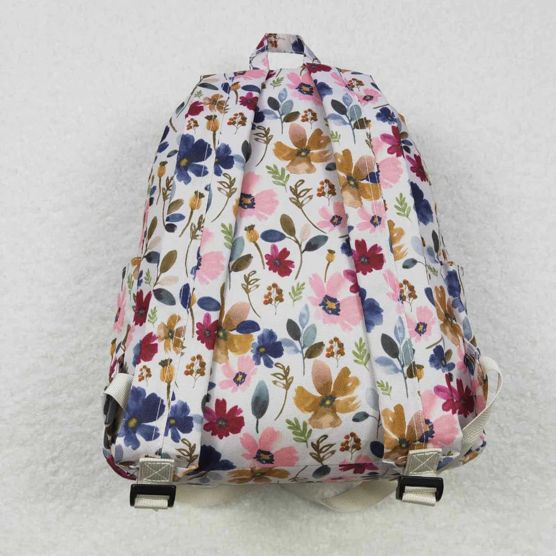 BA0143 Beige floral pattern backpack