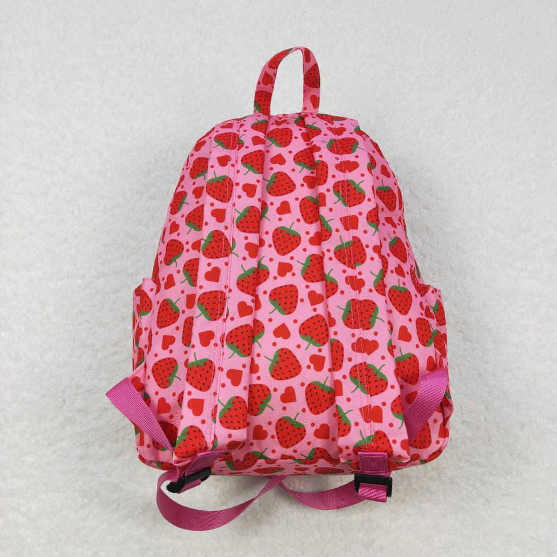 BA0152 Strawberry Heart Pink Backpack