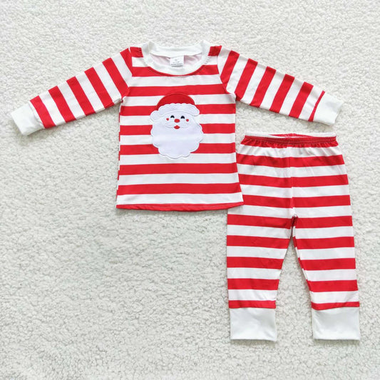 BLP0204 Embroidered Santa Claus red and white striped