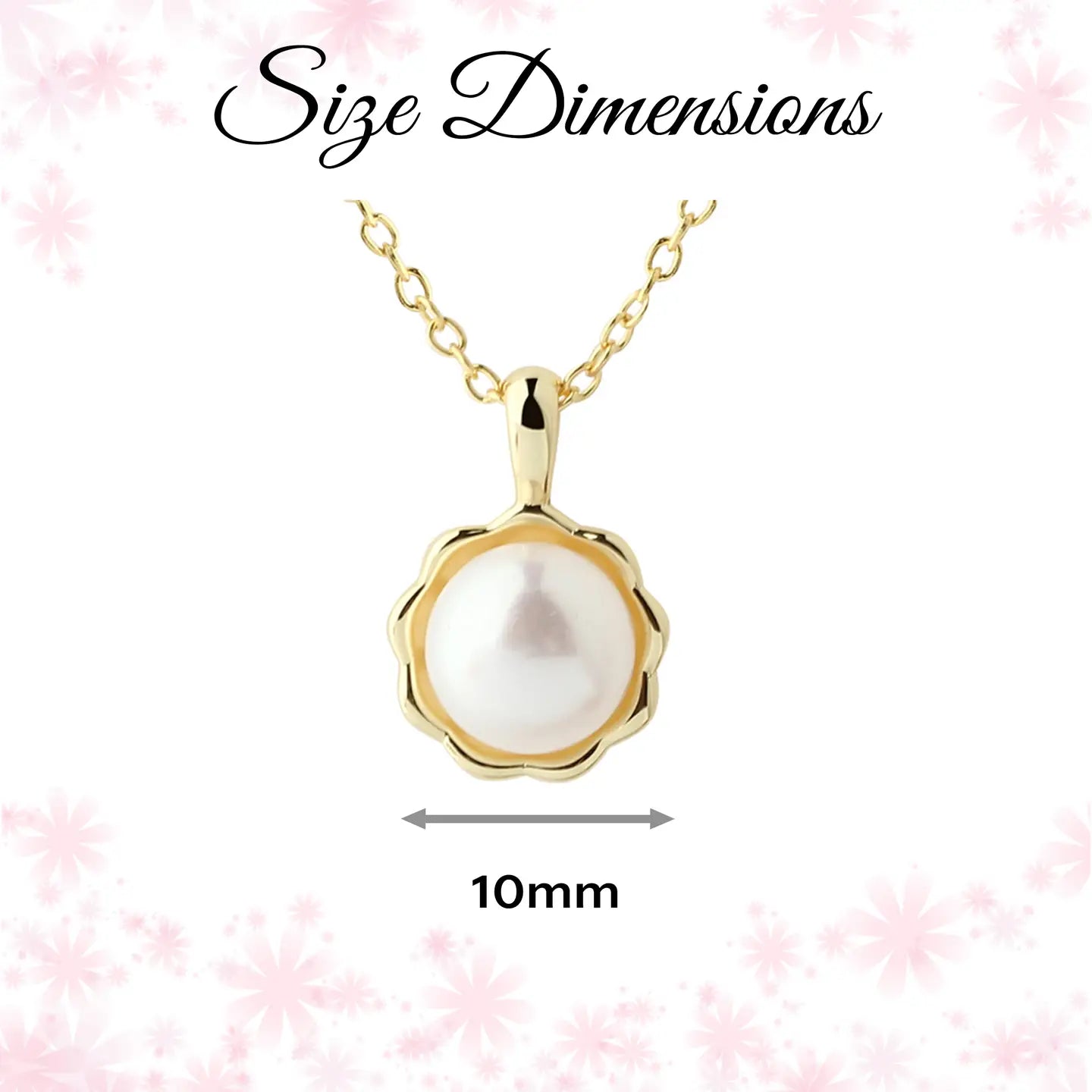 Girls 14K Gold-Plated White Pearl Necklace For Toddler, Kids