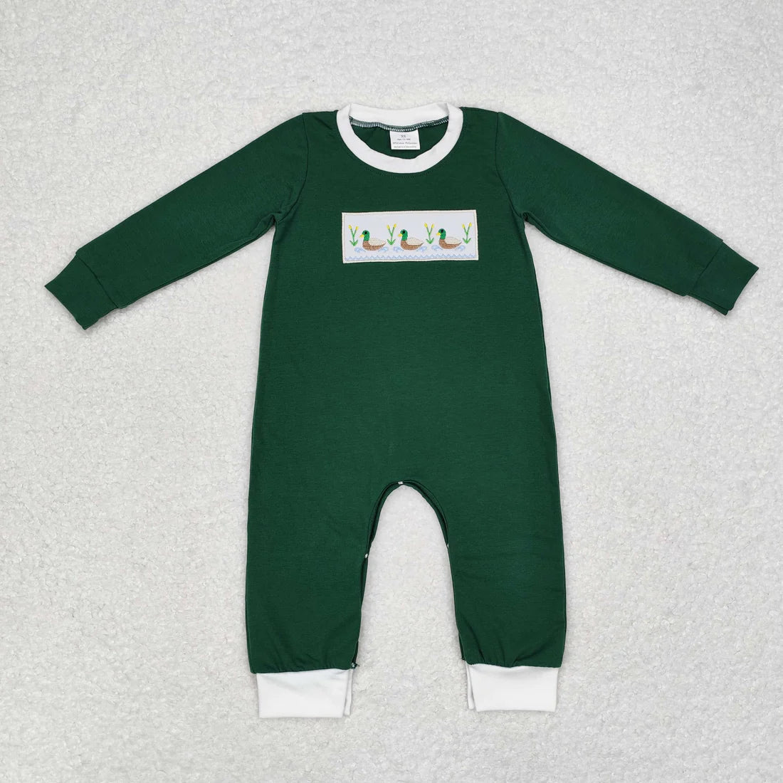 LR1465 embroidery boy duck green