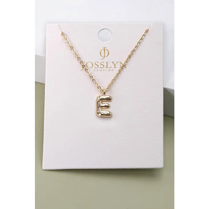 Personalized Bubble Balloon Initial Necklace