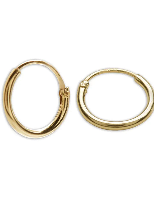 14K Gold-Plated Endless Hoop Earring For Children and Babies