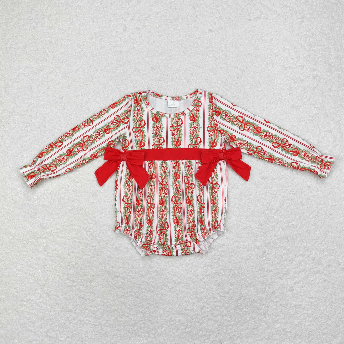 LR1303 Christmas bow pattern red