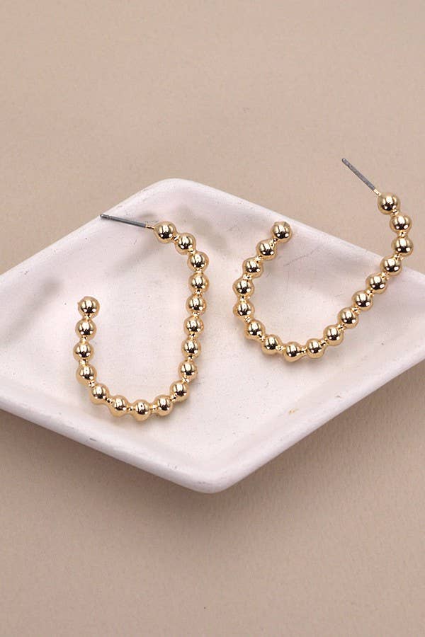 GEO BALL HOOP EARRINGS | 31E03558