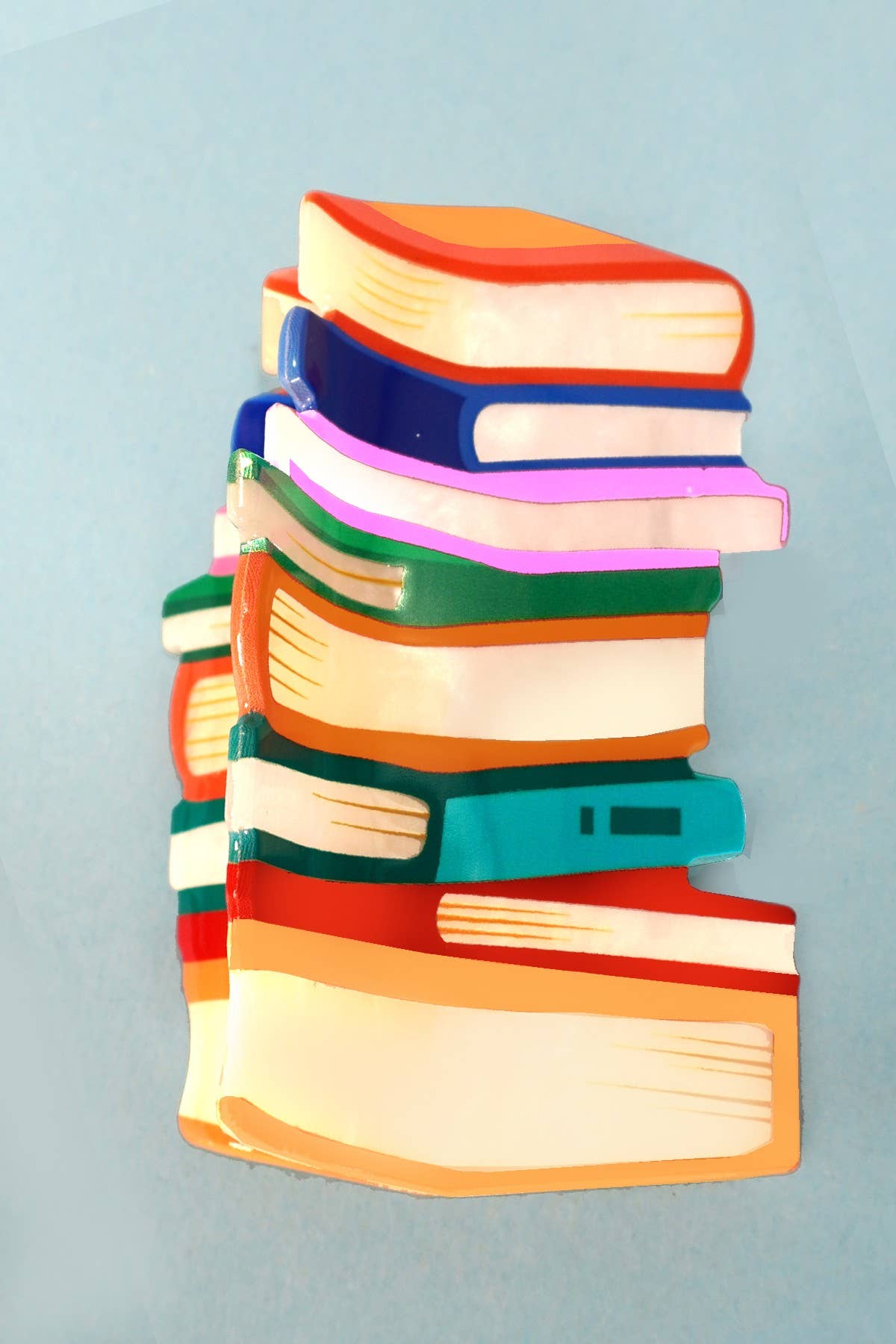 BOOK STACK SCHOOL HAIR CLAW CLIPS | 40H857